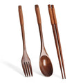 Portable Wooden Cutlery Set | Eco-Friendly Travel Spoon Fork and Chopsticks Kit