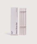 Reusable Glass Straw Set with Cleaning Brush